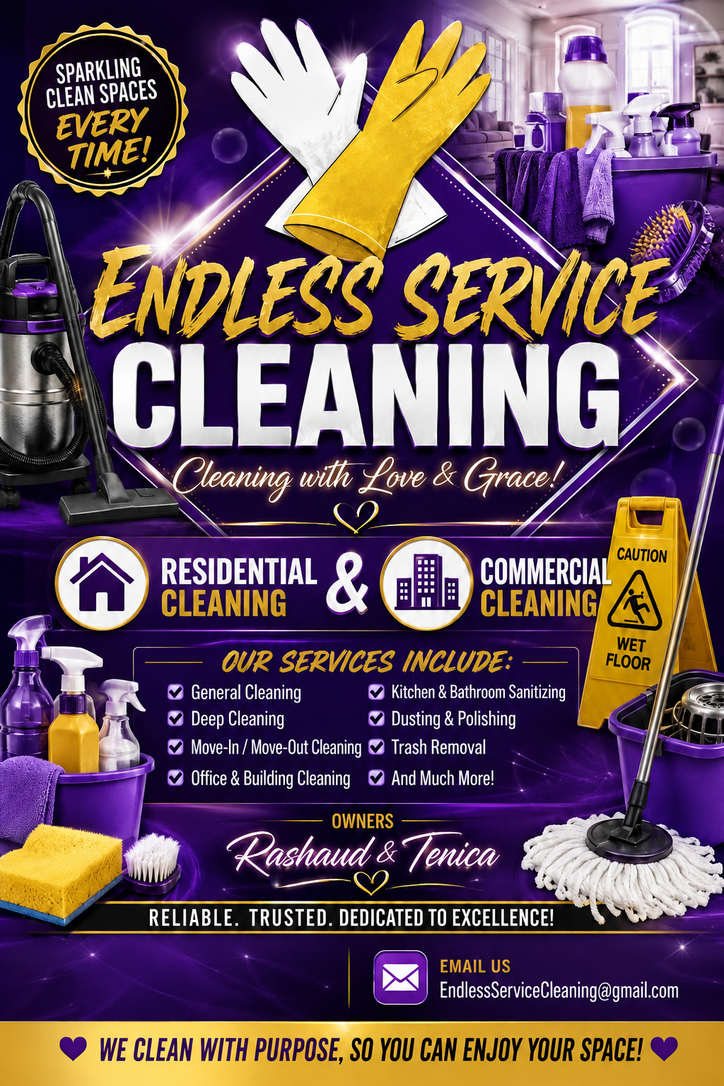 Endless Service Cleaning services flyer